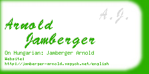 arnold jamberger business card